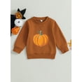 thumbnail image 2 of Bagilaanoe Toddler Baby Boy Girl Halloween Sweatshirt Long Sleeve Pumpkin Print Pullover 12M 24M 3T 4T 5T 6T Kids Fall Loose Tee Tops, 2 of 8