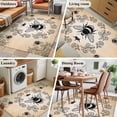 thumbnail image 5 of Vintage Bees Crowns Area Rugs 4'x6', Washable Small Throw Rugs for Office Bathroom, Rustic Leaves Rings Brown Gradient Indoor Outdoor Rug Non-Slip Low Pile Carpet Runner Reversible Floor Mats, 5 of 8