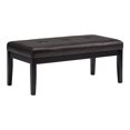 thumbnail image 1 of Simpli Home Lacey - Bench ottoman - rectangular - faux air leather - distressed black, 1 of 6