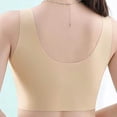 thumbnail image 5 of DDAPJ pyju Lace Bralettes for Women Scalloped V Neck Wireless Bra Full Coverage Snap Closing Bras Seamless Push Up Bra Comfortable Everyday Underwear Beige L, 5 of 7
