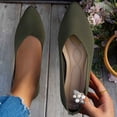 thumbnail image 6 of Xiaoxatg Women’s Casual Shoes for Everyday Style and Comfort - On Design Versatile for Activities All Season Footwear Flat Sole with Full Toe Coverage 7.5 Army Green, 6 of 8