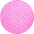 thumbnail image 1 of Ahgly Company Indoor Round Abstract Pink Contemporary Area Rugs, 5' Round, 1 of 4