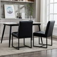 thumbnail image 4 of Locus Bono Upholstered Dining Chairs Set of 2, Modern Faux Leather Dining Room Chairs, Black, 4 of 5
