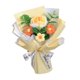 thumbnail image 5 of Bouquet de flor de crochet decoración de flores de punto hecha a mano con vegetación eucalipto hojas para la decoración del estante de fiesta de la Amarillo, 5 of 8