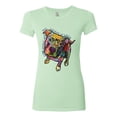 thumbnail image 3 of Dean Russo Some Angels Dog Lover Womens Slim Fit Junior Tee, Mint, Medium, 3 of 6