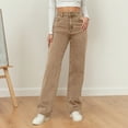 thumbnail image 2 of Vividxx Washed High Waist Denim Jeans With Distressed Details Comfortable Relaxed Fit Straight Leg Casual Trousers For Everyday Wear 2025 Fall Trendy Clothes, 2 of 7