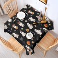 thumbnail image 2 of Halloween Ghosts with Costumes Square Tablecloth,Waterproof Square Table Cover,Wipeable Spillproof Washable Table Cover for Home Kitchen Party Decor 52"x52"(132x132cm), 2 of 6