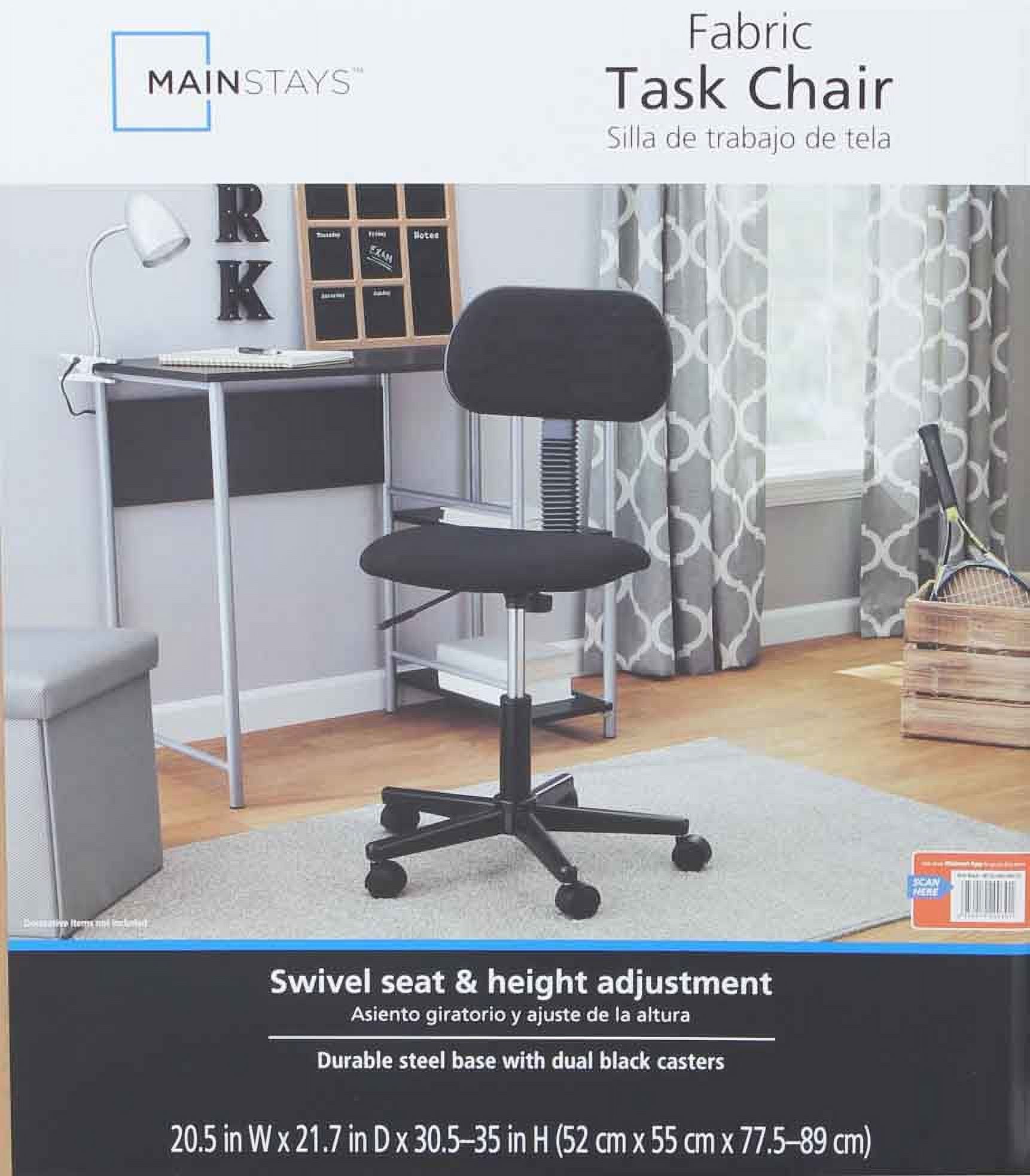 Mainstays Fabric Task Chair in Multiple Colors