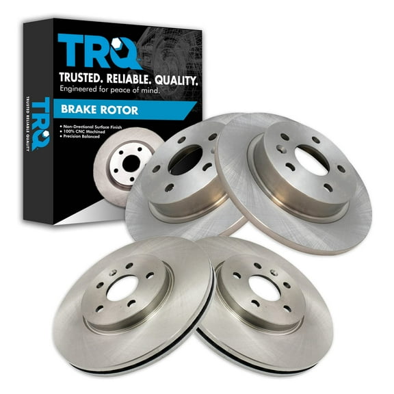 TRQ Front and Rear Brake Rotors Set Fits Select 2013-2022 Buick Encore 2013-2014 Chevrolet Sonic 2015-2022 Trax