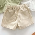 thumbnail image 6 of hoksml Back to School Girls Elastic Waist Cotton Chino Shorts Casual Playwear Shorts with Pockets, 6 of 6