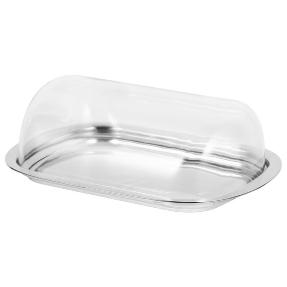 SEWCHICS Reusable Butter Dish Stainless Steel Cheese Box Transparent 1Set