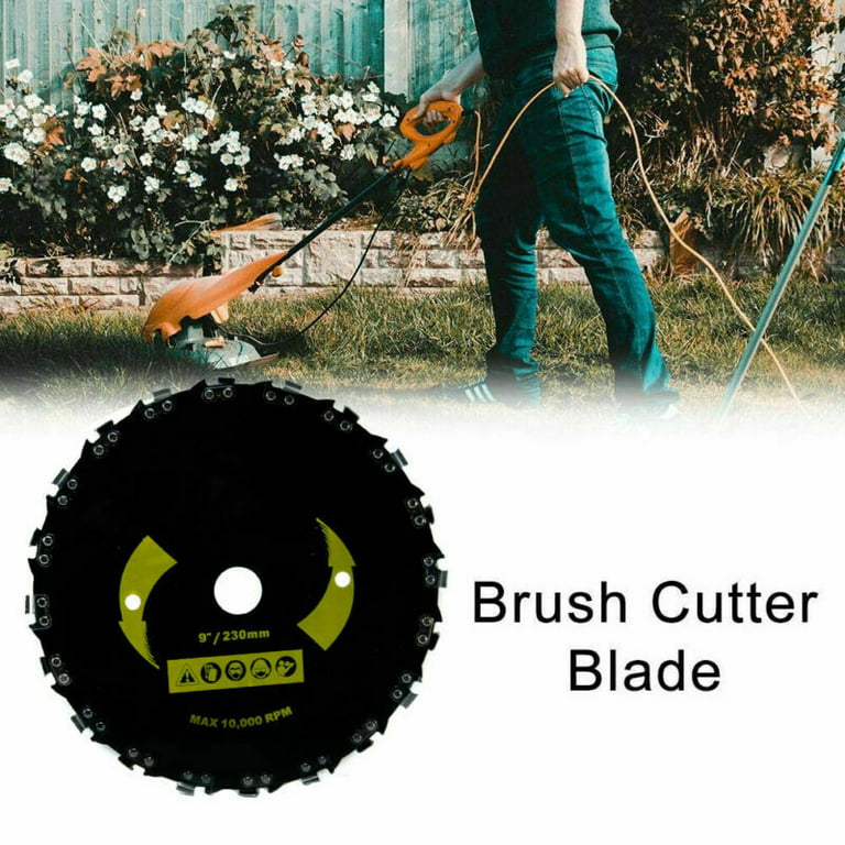 LNGOOR 9 Brush Cutter Blades Chain Saw Tooth Brush-Cutter Grass Blade  Heavy Duty for Gas Electric Trimmer