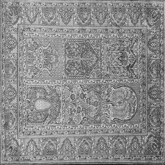 Ahgly Company Indoor Square Persian Gray Traditional Area Rugs, 8' Square