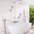 thumbnail image 4 of LLC Support de Pommeau de Douche Réglable en Chrome avec Rotation à 360° et Support Mural à Ventouse, 4 of 5
