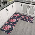 thumbnail image 2 of Pioneer Flower Floral Print Pattern Kitchen Rugs Sets Of 2,Anti Fatigue Kitchen Mat Rugs Non Slip Washable,Decorative Kitchen Floor Mats for Kitchen,Sink,Laundry,17"x30"+17"x47", 2 of 7