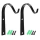 thumbnail image 1 of Ganchos colgantes de pared de hierro negro Uxcell de 4 pulgadas para interiores y exteriores, 4 unidades, 1 of 6