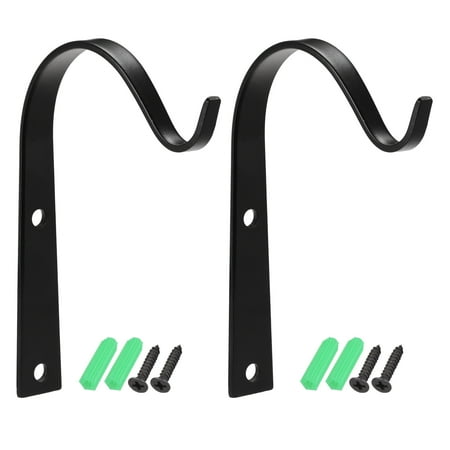

Uxcell Black Iron 4 Inch Indoor Outdoor Wall Hanging Hooks 6 Count