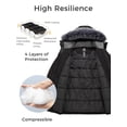 thumbnail image 3 of Wantdo Men's Quilted Winter Jackets Full-Zip Parka Long Sleeve Jackets Black XL, 3 of 7