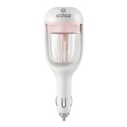 ICOCO Portable 2-in-1 Mini Ultrasonic Car Humidifier Aromatherapy Air Humidifier Air Purifier and Aroma Diffuser Essential O il Diffuser for Car塋딅삈ink