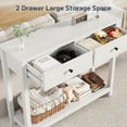 thumbnail image 6 of Asofer 39" Console Table with Open Storage, Long Sofa Table with 2 Drawers for Entryway, Hallway, Corridor, Front Hall, White, 6 of 8