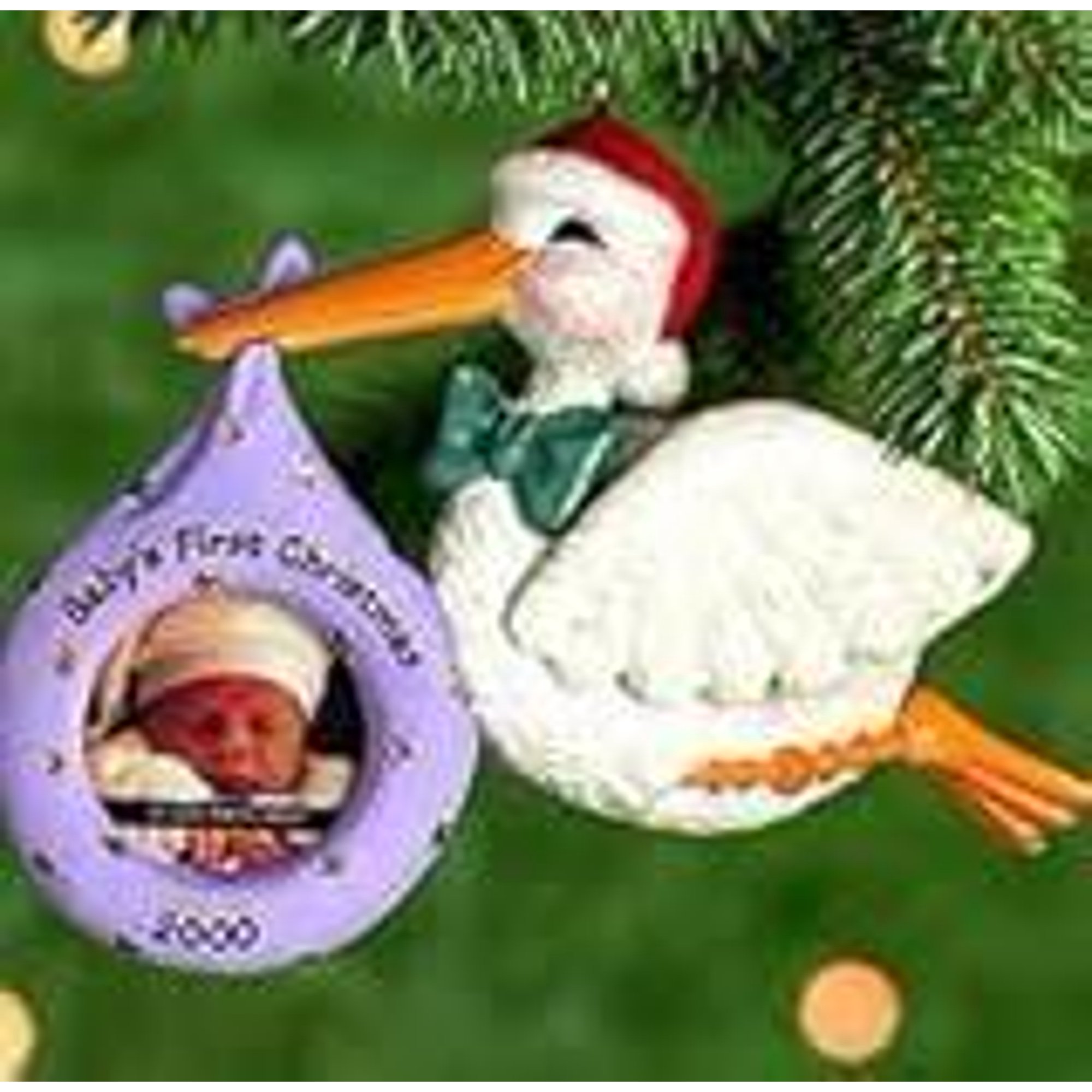 Hallmark Keepsake Ornament Baby's First Christmas Photo Holder Dated 2000