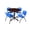 Brown, variant on Regency 42 in. Round X-Base Breakroom Table- Maple, 4 M Stack Chairs- Blue