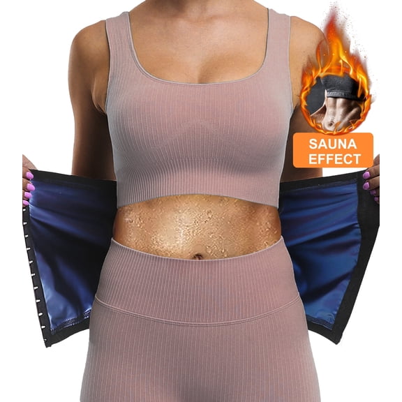 Foxqixa Waist Trainer Belt for Women - Sauna Sweat Waist Trimmer, Tummy Control Body Shaper, Adjustable Zipper & Anti-Slip, Lightweight for Gym Workout, Yoga, Running