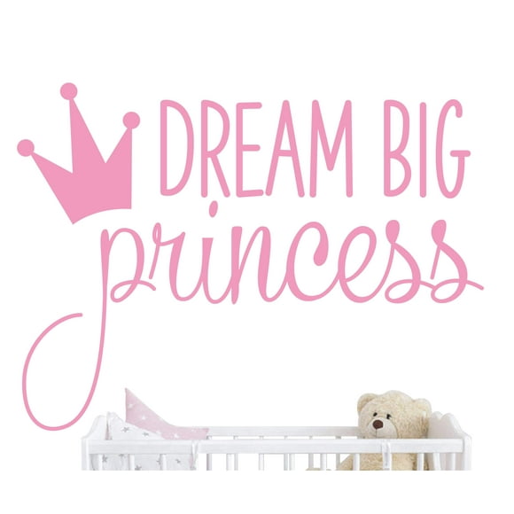 Adhesivo Decorativo JURUOXIN Princesa Sueña en Grande para Pared 57x42cm
