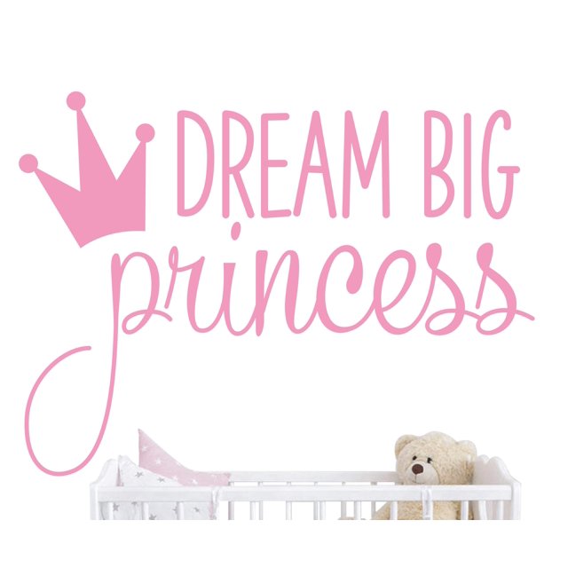 Adhesivo Decorativo JURUOXIN Princesa Sueña en Grande para Pared 57x42cm