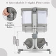 thumbnail image 5 of OLAKIDS 3-in-1 Baby Bassinet, Bedside Sleeper with Comfy Mattress, Wheels, 6-Height Adjustable, Storage Basket, Travel Bag, Portable Mesh Crib, Gray, 5 of 9