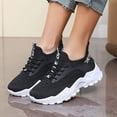 thumbnail image 5 of Pandaie Sneakers for Women Platform Running Tennis Shoes Comfortable Athletic Walking Gym Workout Non Slip Casual Shoes (Black,6.5), 5 of 6