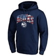 thumbnail image 2 of Men's Navy Atlanta Hawks Banner Wave Pullover Hoodie, 2 of 3