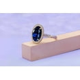 thumbnail image 3 of 2.50Ct Oval Cut Lab Created Blue Sapphire Women's Wedding Pretty Band Ring 14k Yellow Gold Plated, 3 of 5