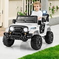 thumbnail image 3 of Infans 12V Kids Ride on Truck Car w/Remote Control, Threaded Wheels 3 Speeds LED Lights, 3 of 7