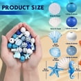 thumbnail image 3 of Craft Beads Waydress, 200 unidades, diseño oceánico, madera azul y blanca, 3 of 7