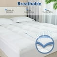 thumbnail image 6 of MOONORAH Queen Mattress Topper, Extra Thick Mattress Pad Cover for Back Pain with 8-21" Deep Pocket, White, 6 of 8