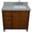 Walnut, variant on MCM 37" Solid Wood Vanity with Right Rectangle Sink in Walnut/Gray