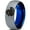 Blue Grey Dome Tungsten, variant on Tungsten Rubber Ducky Duck Band Ring 8mm Men Women Comfort Fit Black Dome Brushed Polished