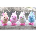 thumbnail image 3 of Easter Bunny Toy, Wind Up Hopping Toy, Cute Stuffed Infant Child Plush Toy for Easter Basket, Spring Gift, Soft Cuddly Toy with Plastic Feet and Eyes, 9x6x7CM Size, Single Pack, 3 of 4