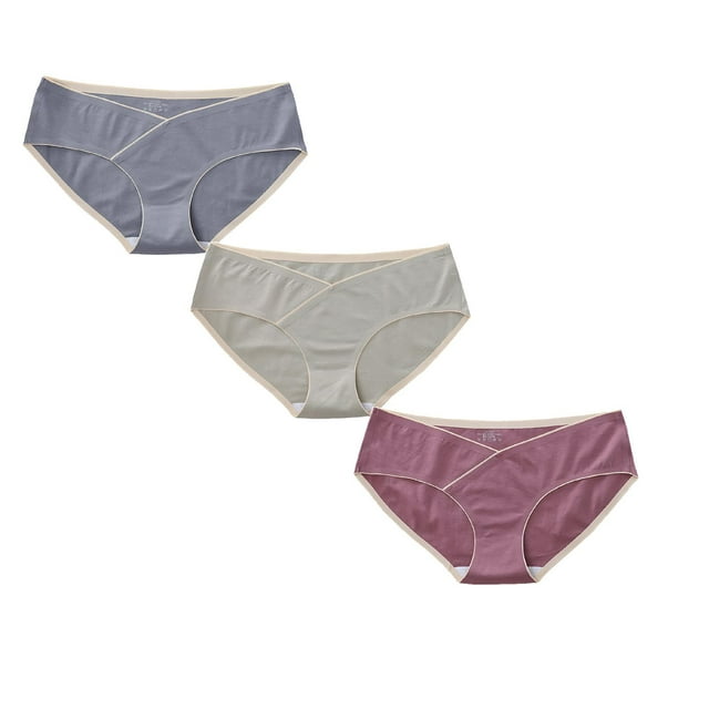 WEAIXIMIUNG Multipiece Maternity Seamless C Panel One Piece Plus Size Cotton Low Rise Women's Thong Panties