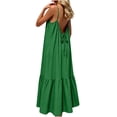 thumbnail image 4 of LIaqionyy Women's Maxi Dress Boho Adjustable Spaghetti Strap Beach Long Dresses Flowy Casual Sleeveless Sundress, 4 of 7