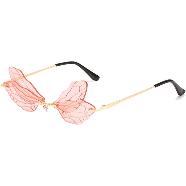 Gafas de sol sin montura para mujer, modernas, vintage y creativas.