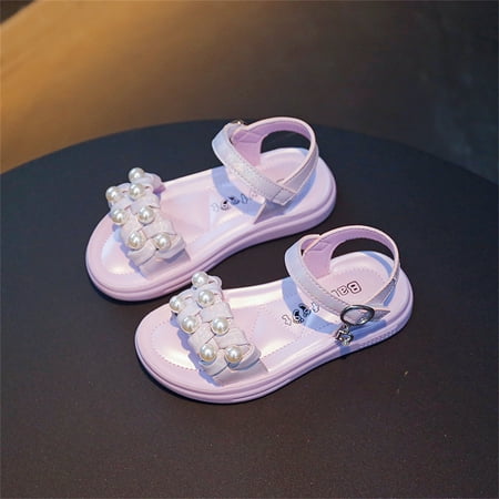 

Hawee Girls Braided Pearl Sandals Beach Shoes JW287 Size 5-13.5