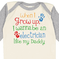 thumbnail image 4 of Inktastic Electrician Like Daddy Boys or Girls Long Sleeve Baby Bodysuit, 4 of 5