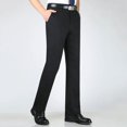 thumbnail image 4 of Pantalones de traje para hombre, color caqui, para negocios, drapeados, con cinturón, fluidos, ajustados, de cintura alta, para uso social, estilo vintage, 4 of 5