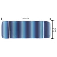 thumbnail image 2 of Navy Microwave Oven Cover, Plaques in Marine Tones Border Lines Sketchy Details Print Image, Water Resistant Organizer with Pockets for Kitchen, 36" x 12", Dark Blue and Pale Blue, by Ambesonne, 2 of 4