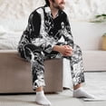 thumbnail image 7 of Sikiie Skeleton Wave Artwork Mens Pajama Set, Soft Warm Long Sleeve Sleepwear, Cozy Button-Down Pjs for Men-X-Large, 7 of 7