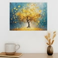 thumbnail image 3 of AVOI Large Canvas Wall Art Decor for Living Room Bedroom Golden Yellow Tree of Life Pictures Blue Painting Prints Modern Framed Artwork Decoration Home Office 60"x30", 3 of 6