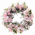 thumbnail image 1 of Realistic Handmade Pink Wreaths for Front Door, Window, Wedding, Wall Home Decor -17Inch Artificial, 1 of 5