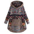 thumbnail image 1 of Veste pour Femmes Imprimé Floral Patchwork Manches Longues avec Capuche et Poches Grande Taille Confortable, 1 of 8